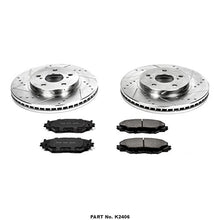 Power Stop K2406 Front Z23 Carbon Fiber Brake Pads with Drilled & Slotted Brake Rotors Kit