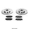 Power Stop K2406 Front Z23 Carbon Fiber Brake Pads with Drilled & Slotted Brake Rotors Kit