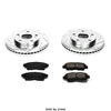 Power Stop K1052 Front Z23 Carbon Fiber Brake Pads with Drilled & Slotted Brake Rotors Kit