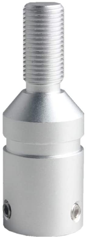 DEWHEL Custom Aluminum Universal Shift knob Shifter Adapter for Non Threaded Shifters BMW Mini M10X1.5 (Silver)