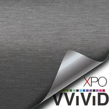 VViViD XPO Gunmetal Grey Brushed Metallic Steel 5ft Vinyl Wrap Roll with Air Release Technology (5ft x 3ft)