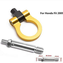 EPMAN Japan Model Car Auto Trailer Tow Hook Ring Eye Towing Front Rear Aluminum for Honda Fit 2009 TR-RTHLPH002 (black)