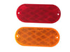 MAXXHAUL 50016 Oval Reflectors 10 Red-10 Amber Self Adhesive Or Drill Mount-DOT, 20 Pack