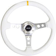 NRG REINFORCED STEERING WHEEL RST-006WT-Y + U.S. PERFORMANCE LAB STICKER