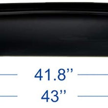 vivnsyauto 43in. Universal Thickness Dark Smoke Tint Top Sun Moon Roof Rain w/Snow Guard Window Moonroof Sunroof Wind Deflector (Please Measure Sunroof Size Before Purchase)