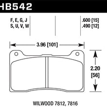 Hawk Performance HB542F.600 HPS Performance Ceramic Brake Pad