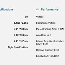 Braille Battery ML20C 12 Volt Lithium Carbon Battery