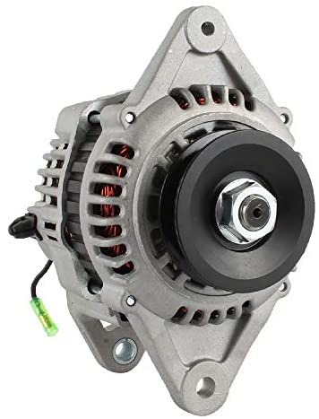 New Alternator Compatible with/Replacement for 2cyl Diesel YANMAR 2YM15 04-On 04-On LRA03783, 128271-77200, 10Clock 60Amp Internal Fan Type Solid Pulley Type Internal Regulator CW Rotation 12V