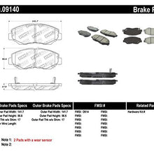 StopTech 309.09140 Sport Brake Pads with Shims and Hardware