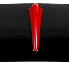 Rear Diffuser Compatible With Universal Cars | 23" x6" V1 Style Gloss Black w/Red Fins ABS Aftermarket Replacement Parts Rear Splitter 5 Fins by IKON MOTORSPORTS