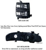 MPH For 2014-2015 Chevy Silverado 1500 BK OEM Driver & Passenger Replacement Headlights Lamps Assembly