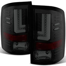 For 14-18 Sierra 1500 15-19 Sierra 2500HD 3500HD Black Smoke LED Light Tube Tail Lights Brake Lamps