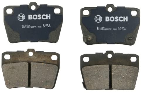 Bosch BC1051 QuietCast Premium Ceramic Disc Brake Pad Set For 2004-2005 Toyota RAV4; Rear