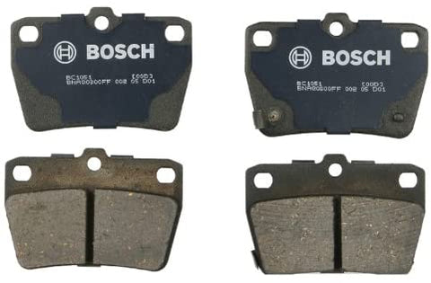 Bosch BC1051 QuietCast Premium Ceramic Disc Brake Pad Set For 2004-2005 Toyota RAV4; Rear