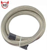 evil energy 1M AN4 AN6 AN8 AN10 AN12 Stainless Steel Double Braided Hose Oil Fuel Hose Line Universal Oil Cooler Fuel Hose Tube