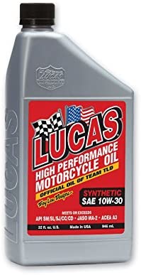 Lucas Oil 10050-PK6 Synthetic 10W-30 High Performance Motor Oil - 1 Quart Bottle