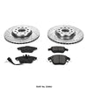 Power Stop K2963 Front Z23 Carbon Fiber Brake Pads with Drilled & Slotted Brake Rotors Kit