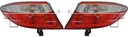 Fits 2015-2017 Toyota Camry Tail Light Driver and Passenger Side CAPA Certified Bulbs Included TO2804121 + TO2805121 - Replaces 81560-06640 ;LE|SE|XLE|XLS