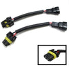 iJDMTOY (2) 9005 HB3 9145 H10 Extension Wiring Harness w/Adapters and Sockets