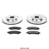 Power Stop K1449 Front Z23 Carbon Fiber Brake Pads with Drilled & Slotted Brake Rotors Kit