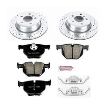 Power Stop K5984 Rear Z23 Carbon Fiber Brake Pads with Drilled & Slotted Brake Rotors Kit