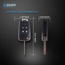 ECCPP Keyless Entry Remote Folding Key Fob Shell Case Replacement Compatible with GMC Terrain, Buick Allure Lacrosse Regal Verano Encore, Chevy Camaro Cruze Malibu Equinox Sonic Impala OHT01060512