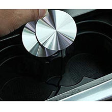 TRUE LINE Automotive Silver Aluminium Alloy Cup Holder Chrome Round Insert Interior Car Tray