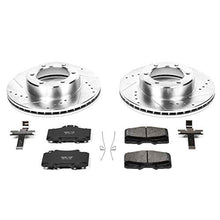 Power Stop K1150 Front Z23 Carbon Fiber Brake Pads with Drilled & Slotted Brake Rotors Kit