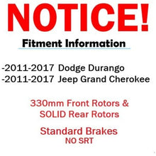 Detroit Axle - Front & Rear Drilled Brake Rotors Ceramic Pads for 2011-2017 Jeep Grand Cherokee(Exc. SRT)/ Dodge Durango - Models w/ 330mm (12.98") Front Rotors Solid Rear Rotors & Standard Brakes