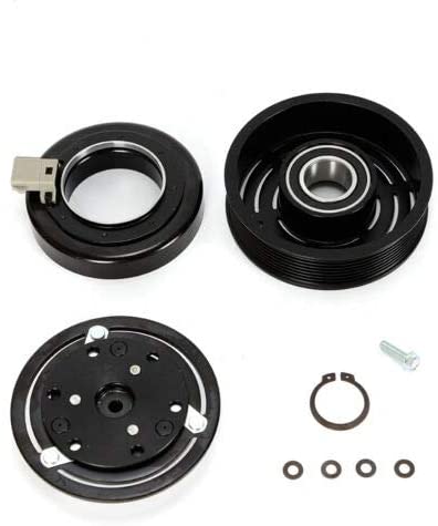 A/C AC Compressor Air-Conditioning Clutch Assembly Kit Pulley Bearing Coil Plate Fit for Ford F59 F-250 F-350 F-450 E-350 Super Duty, USA STOCK