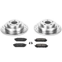 Power Stop K447 Rear Z23 Carbon Fiber Brake Pads with Drilled & Slotted Brake Rotors Kit