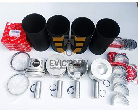 for KOBELCO Hino J05E J05E-T J05ET Rebuild kit Piston Ring Cylinder Liner Gasket Bearing Set