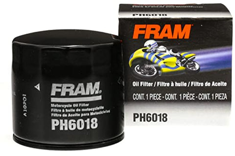 FRAM Extra Guard PH6018 Motorcycle Replacement Oil Filter, Fits Select Aprilia, Artic Cat, Kymco, and Suzuki Models