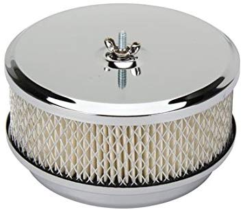 6-3/8 Inch Chrome Air Cleaner, 2 Barrel Carb, 2-5/8 Inch Neck