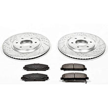 Power Stop K2961 Front Z23 Carbon Fiber Brake Pads with Drilled & Slotted Brake Rotors Kit