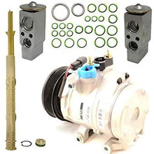 A/C Compressor Kit - with Compressor, Accumulator/Drier, Front Expansion Valve, Rear Expansion Valve, and O-ring Seal Kit - Compatible with 2007-2009 Ford Expedition 5.4L V8 (with Rear AC)