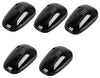 5pcs Black Smoked Lens Amber LED Cab Roof Marker Lights, KOMAS Roof Top Lamp Clearance Running Light Replacement for Truck SUV 1999-2002 Dodge Ram 1500 2500 3500 4500 (Black Smoked Lens& Amber LED)