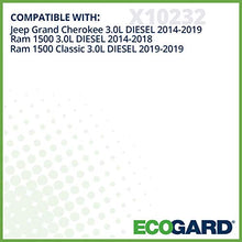 ECOGARD X10232 Premium Cartridge Engine Oil Filter for Conventional Oil Fits Ram 1500 3.0L DIESEL 2014-2018, 1500 Classic 3.0L DIESEL 2019 | Jeep Grand Cherokee 3.0L DIESEL 2014-2019