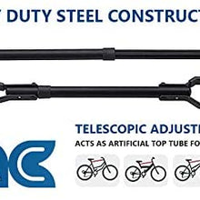 KAC Overdrive Bike Frame Telescope Mount Bar Adapter (Quick Release Clamp Version) - Bicycle Cross Bar - for Y-Frame, Dual Suspension, Cruiser Bikes – RV Use Prohibited