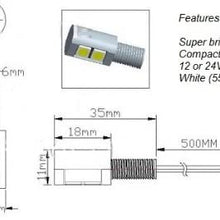 PilotLights 12 Volt DC Instrument Panel Light, Post Light - Silver Base, Cool White LED, 12VDC