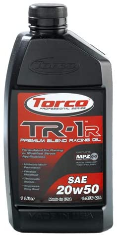 Torco TR-1R Racing Oil, 20W 50 Case of 12, Compatible with Dune Buggy