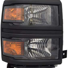 New Front Right Passenger Side Halogen Head Light Assembly For 2014-2015 Chevrolet Silverado 1500 Black GM2503395