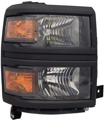 New Front Right Passenger Side Halogen Head Light Assembly For 2014-2015 Chevrolet Silverado 1500 Black GM2503395