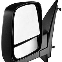 Driver Side Textured Side View Mirror for 08-14 Chevy Express & GMC Savana 1500, 08-17 Chevy Express 2500 3500, GMC Savana 2500 3500 - with Blind Spot Corner Glass - GM1320395