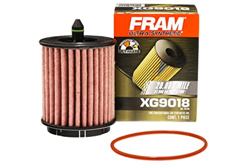 FRAM Ultra Synthetic Automotive Replacement Oil Filter, Designed for Synthetic Oil Changes Lasting up to 20k Miles, XG9018 (Pack of 1)