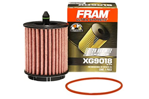 FRAM Filtro de aceite de repuesto ultra sintético para automóviles, diseñado para cambios de aceite sintético que duran hasta 20 K millas, XG9018 (paquete de 1)