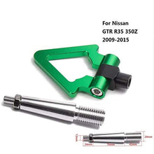 Jdm Aluminum Front/Rear Tow Hook Kit for Honda for Nissan GTR R35 350Z 09-15 TR-RTHLPH014 (green)