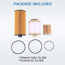 CARMOCAR FD4616 Fuel Filter and FL2016 Oil Filter Replacement for 2003-2007 Ford F250 F350 F450 F550 Super Duty 6.0L 2003-2005 Excursion 6.0L 3C3Z-9N184-CA 3C3Z-6731-AA FD4604