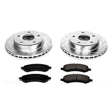 Power Stop K2193 Front Z23 Carbon Fiber Brake Pads with Drilled & Slotted Brake Rotors Kit