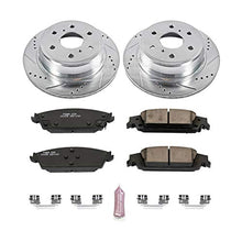 Power Stop K6562 Rear Z23 Carbon Fiber Brake Pads with Drilled & Slotted Brake Rotors Kit